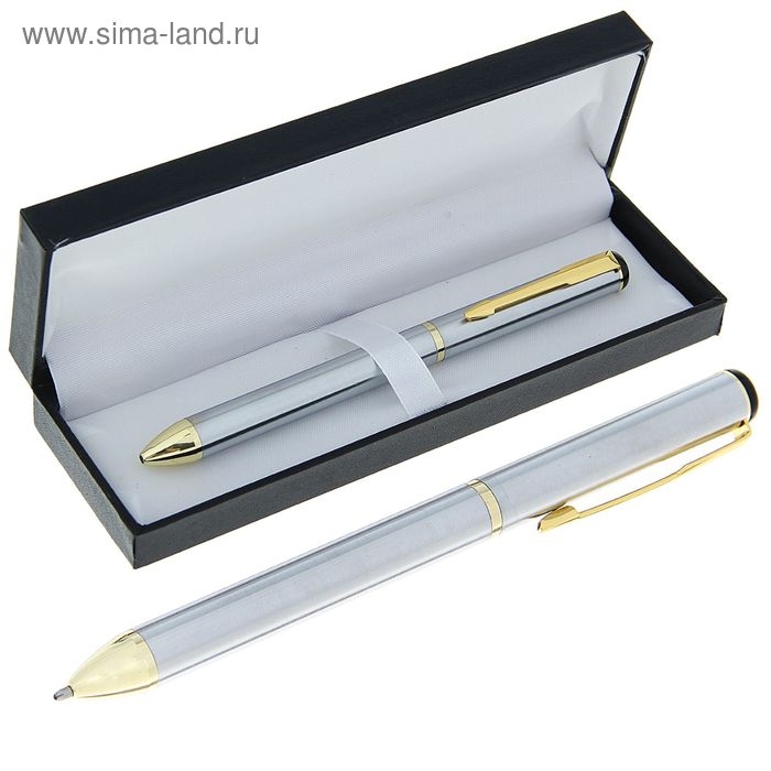 Ручка подарочная, шариковая "Конус" в кожзам футляре, поворотная