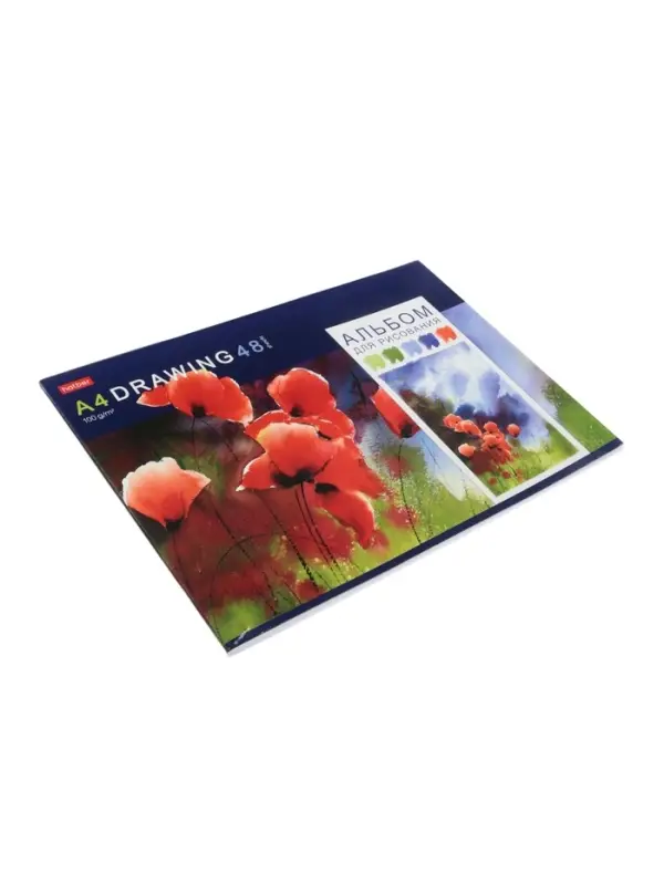 Альбом д/рис А4 48л на скобе Hatber "Акварельная палитра"