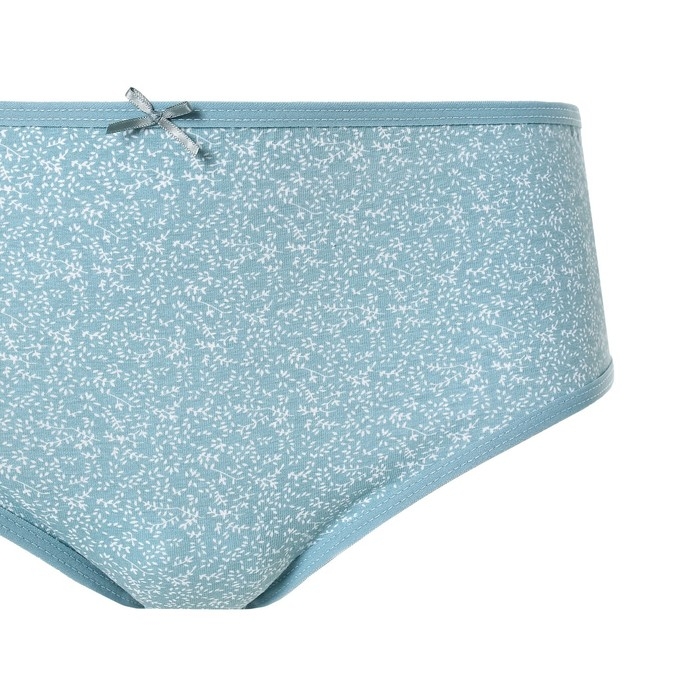 Трусы женские слипы "Лепестки", цвет зелёный, размер 52