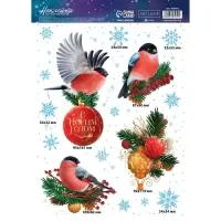 Наклейка интерьерная &laquo;Волшебные снегири&raquo;, 21 х 29,7 см