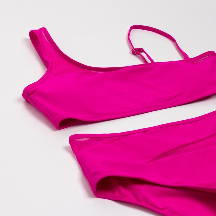 Купальник женский раздельный со вставками MINAKU цвет розовый, размер 44 Купальник женский раздельный со вставками MINAKU цвет розовый, размер 44