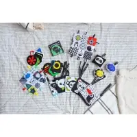 Петельки. Платочек - шуршалка по методике Г. Домана &laquo;Мои первые цвета&raquo;, 20х20см, Крошка Я