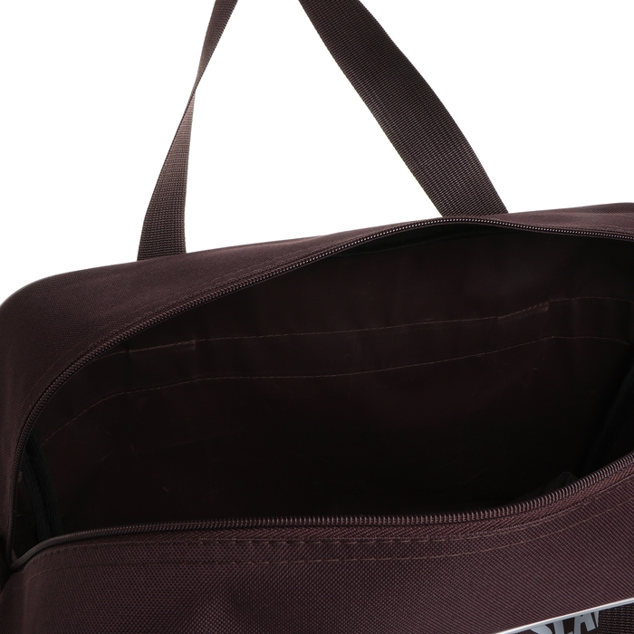 Сумка дорожная 20" на колёсах, отдел на молнии, с увеличением, наружный карман, длинный ремень, цвет коричневый