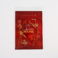 Диплом &laquo;Лучшей маме&raquo;, А5, 21 х 15 см.