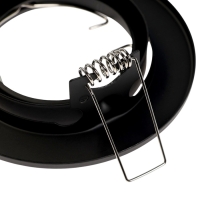 Светильник встраиваемый поворотный, под лампу MR16, круг, металл, черный