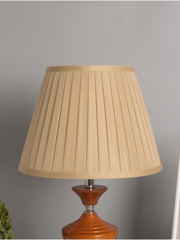 Лампа настольная BayerLux ЭКО "Крон" 1х40Вт Е27 коричневый/бежевый 30х30х49см