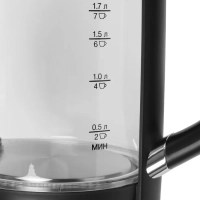 Чайник HYK-G5506 черный-серебристый, 1.7л, мощность 2200Вт