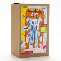 Рисование акрилом на пластиковой фигурке &laquo;Мишка&raquo;, голубой, набор для творчества Флюид-арт