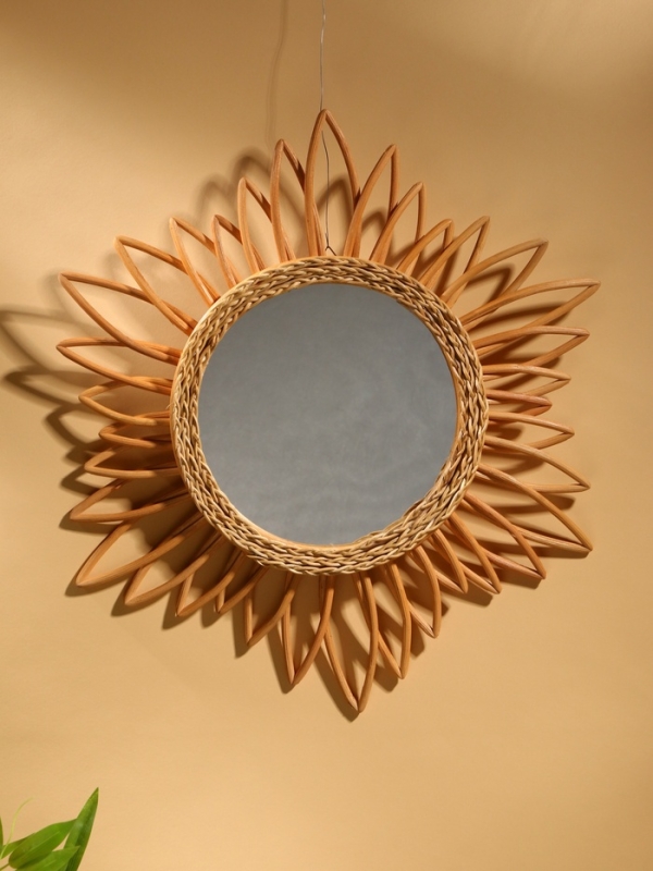 Зеркало настенное, 60х60х3 см, ротанг Зеркало настенное, 60х60х3 см, ротанг