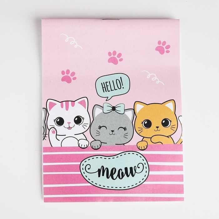 Набор подарочный для девочки Набор подарочный для девочки "Котята", сумка, блокнот