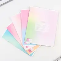 Тетрадь 12 листов в косую линейку, А5, на скрепке, блок №1 &laquo;Школьные принадлежности&raquo; МИКС