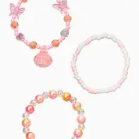 Браслет детский &laquo;Выбражулька&raquo;, 3 шт. набор, жемчужина желаний, розовый