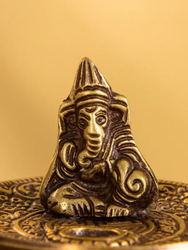 Подставка под благовония "Ганеша" латунь 7 см