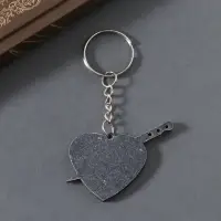 Брелок акрил зеркальный "Нож в сердце" 5,5х3,2х0,4 см