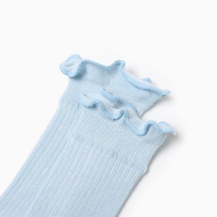 Гольфы детские 2 пары Крошка Я BASIC LINE, 8-10 см, голубой/белый