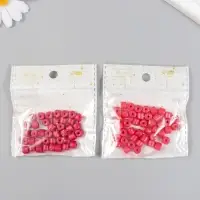 Бусины для творчества пластик цилиндр "Фуксия" МИКС  набор 20 гр 0,6х0,6х0,5 см