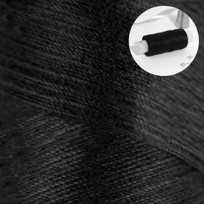 Нитки 45ЛЛ, 200 м, цвет чёрный №6818, цена за 1 штуку