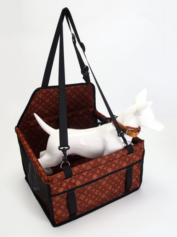 Автокресло для животных 40*30*25 см, коричневое