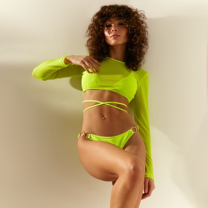 Купальник женский раздельный MINAKU с топом цвет жёлтый, размер 46 Купальник женский раздельный MINAKU с топом цвет жёлтый, размер 46