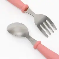 Набор детских столовых приборов в футляре: вилка, ложка Крошка Я розовый