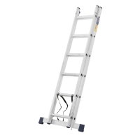 Лестница ТУНДРА, двухсекционная, алюминиевая, 6 ступеней Лестница ТУНДРА, двухсекционная, алюминиевая, 6 ступеней
