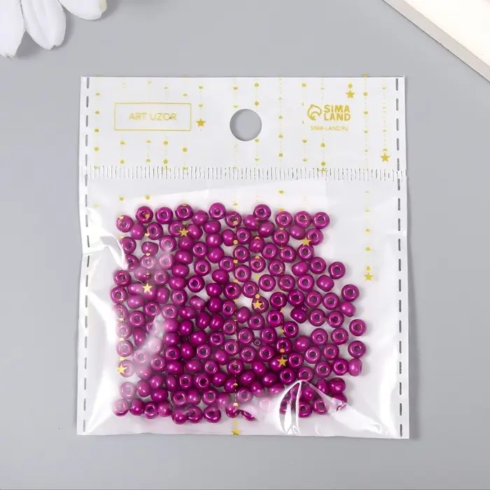 Бисер стекло 6/0 "Королевский фиолетовый" 15 гр