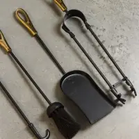 Каминный набор, сталь, алюминий 63 см