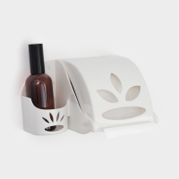 Держатель для туалетной бумаги и освежителя воздуха, цвет МИКС