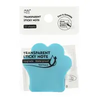 Блок-закладка с липким краем пластик Лапка 50л, голубой, 45мм х 45мм  CALLIGRATA