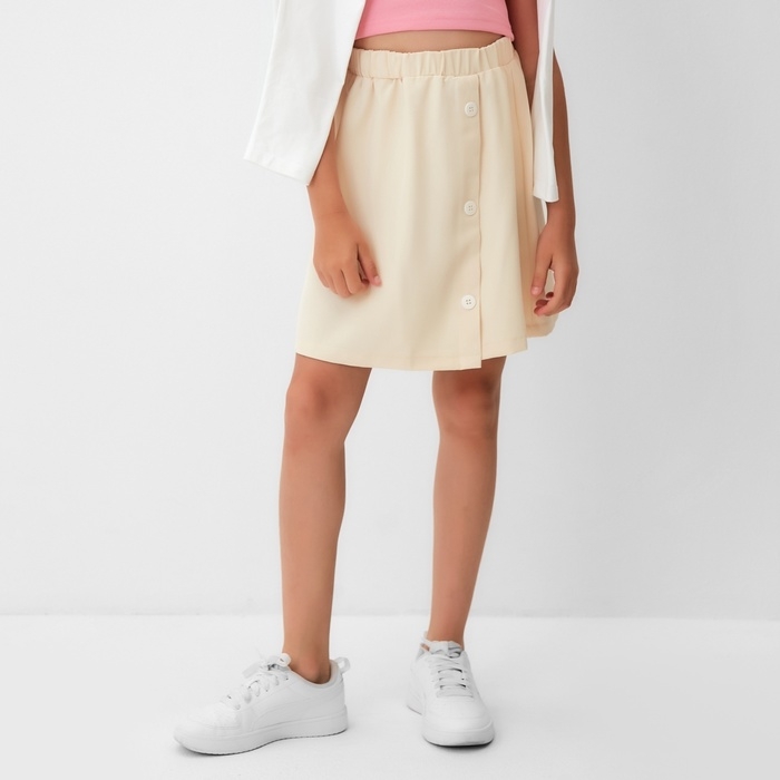 Юбка для девочки MINAKU, цвет бежевый, рост 146 см Юбка для девочки MINAKU, цвет бежевый, рост 146 см