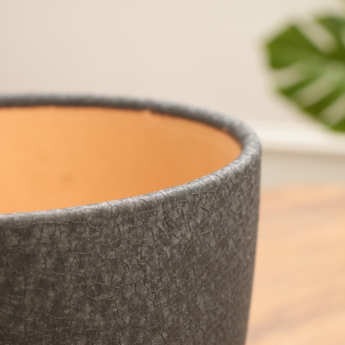 Набор горшков цветочных 4 шт. Шелк серый 0,4 / 1 / 2,5 / 5 л Набор горшков цветочных 4 шт. Шелк серый 0,4 / 1 / 2,5 / 5 л