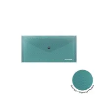 Папка-конверт на кнопке 255 х 130 мм (Travel) ErichKrause "Glossy Vivid", полупрозрачная, 180 мкм, синяя