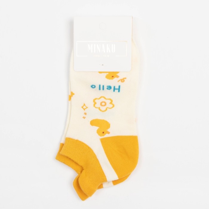 Носки женские MINAKU &laquo;Абстракция&raquo;, цвет жёлтый, размер 36-41 (23-27 см)