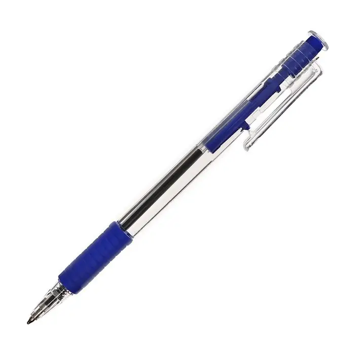 Набор шариковых ручек Calligrata, 4 штуки, автоматические, синий стержень, резиновый упор