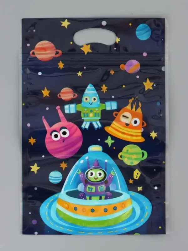 Пакет подарочный, с zip-lock застежкой, "Пришельцы", 15х23 &plusmn; 1см
