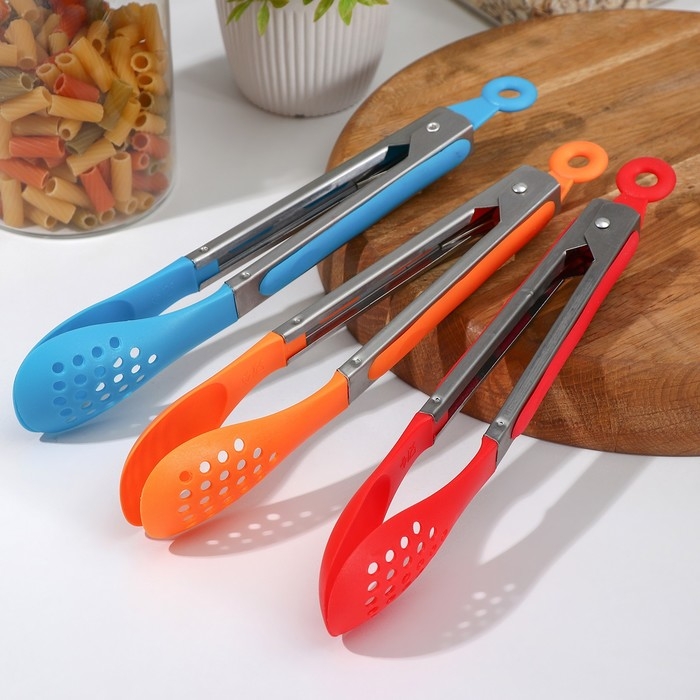 Щипцы гарнирные &laquo;Горох&raquo;, 26 см, цвет МИКС