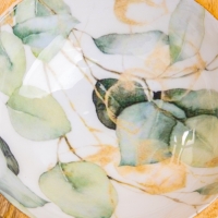 Миска "Листья" дерево манго 17,5х17,5х6,5 см