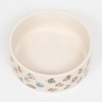 Миска керамическая "Кролик" 300мл, 11,5 х 4,5 см, бежевая