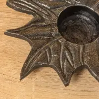 Подсвечник для чайной свечи "Кленовый лист" алюминий 14х14х2 см