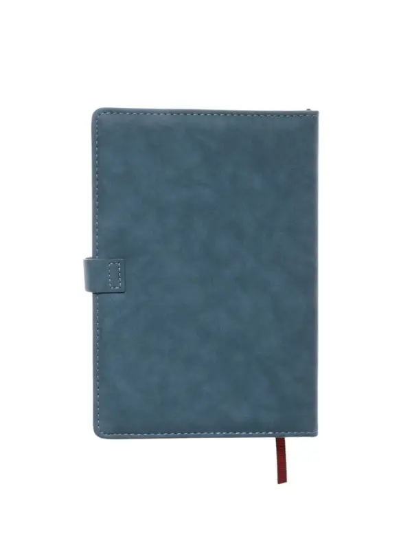 Ежедневник недатированный формат А5, с хлястиком, 112л, линия, пвх, Бирюзовый