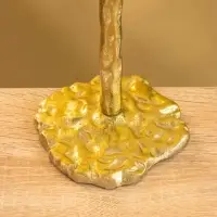 Подсвечник "Капель" алюминий 30 см, цв. золото