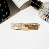 Заколка-автомат для волос &laquo;Геометрия&raquo;, прямой кружевной, 8 см, золото