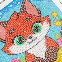 Алмазная мозаика для детей на раме с полным заполнением разнымии стразами &laquo;Лисичка&raquo;, 15 х 15 см