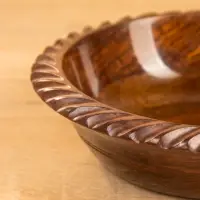 Чаша "Тарталетка" 18х18х5 см, дерево шишам