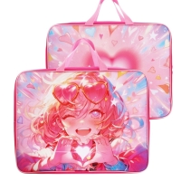 Папка с ручками текстильная А4, 360&times;245&times;70 мм, Calligrata TOP &laquo;В розовых очках&raquo;