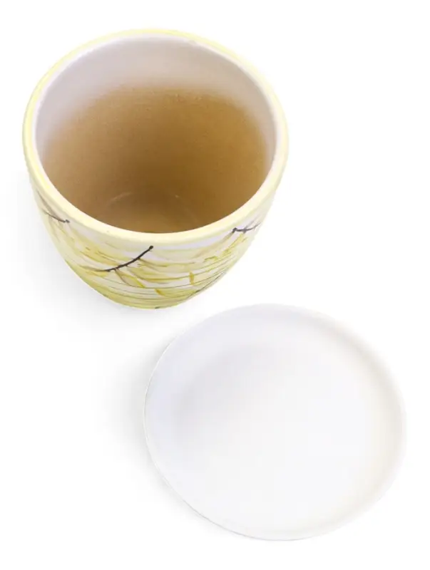 Горшок цветочный поддоном  1 л,  керамика, Тропики (М)