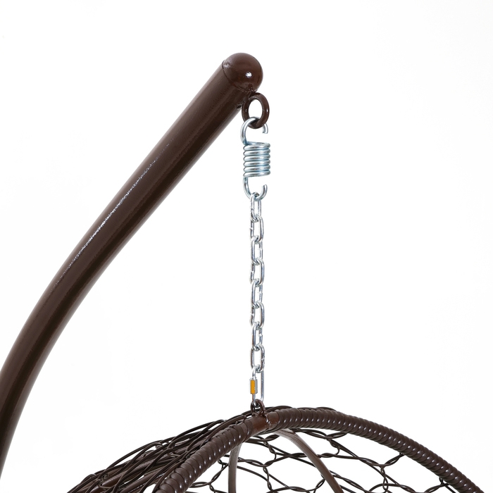 Подвесное кресло КОКОН &laquo;Круглое&raquo; зелёная подушка, черная стойка