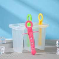 Форма для мороженого Доляна &laquo;Симпл&raquo;, 11&times;11&times;6,5 см, 3 ячейки, цвет прозрачный