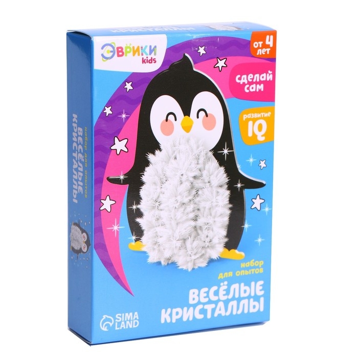 Набор для выращивания кристалла «Опыты. Веселые кристаллы», пингвин Набор для выращивания кристалла «Опыты. Веселые кристаллы», пингвин