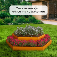Клумба оцинкованная, 2 яруса, d=60&ndash;100 см, высота бортика 30 см, оранжевая, Greengo